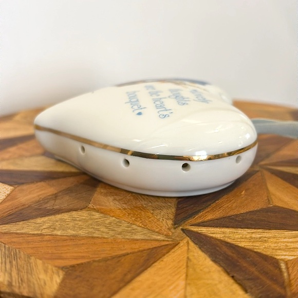 70's Vintage Holly Hobbie Pomander Holly Hobby Blue Girl Heart Shaped Porcelain - Picture 6 of 10